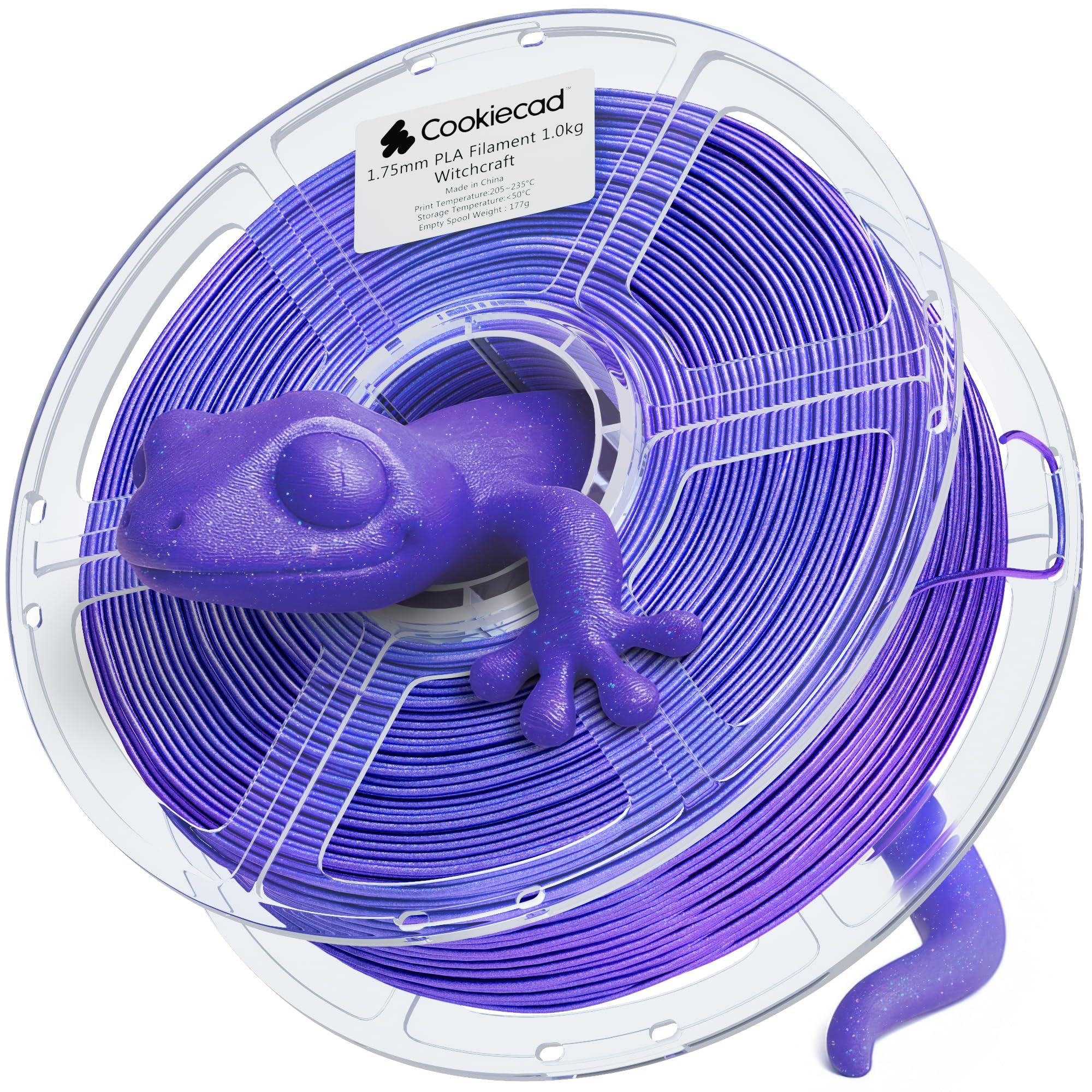 Amazon.com: Cookiecad PLA Filament 1.75mm 1kg Iridescent Glitter